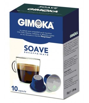 Capsulas café Gimoka SOAVE descafeinado - compatible nespresso